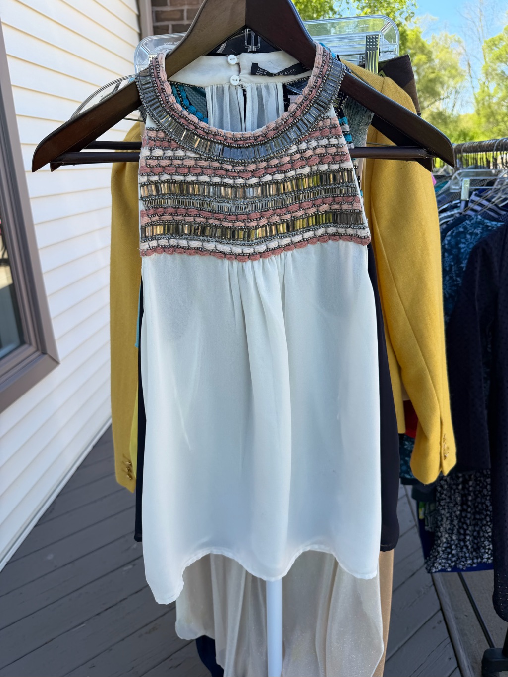 Elegant Hand-Beaded Statement Top